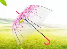 Transparent Clear Umbrella Cherry blossom Mushroom Apollo Sakura maple Leaves Cage rainy Umbrellas romatic wedding umbrella