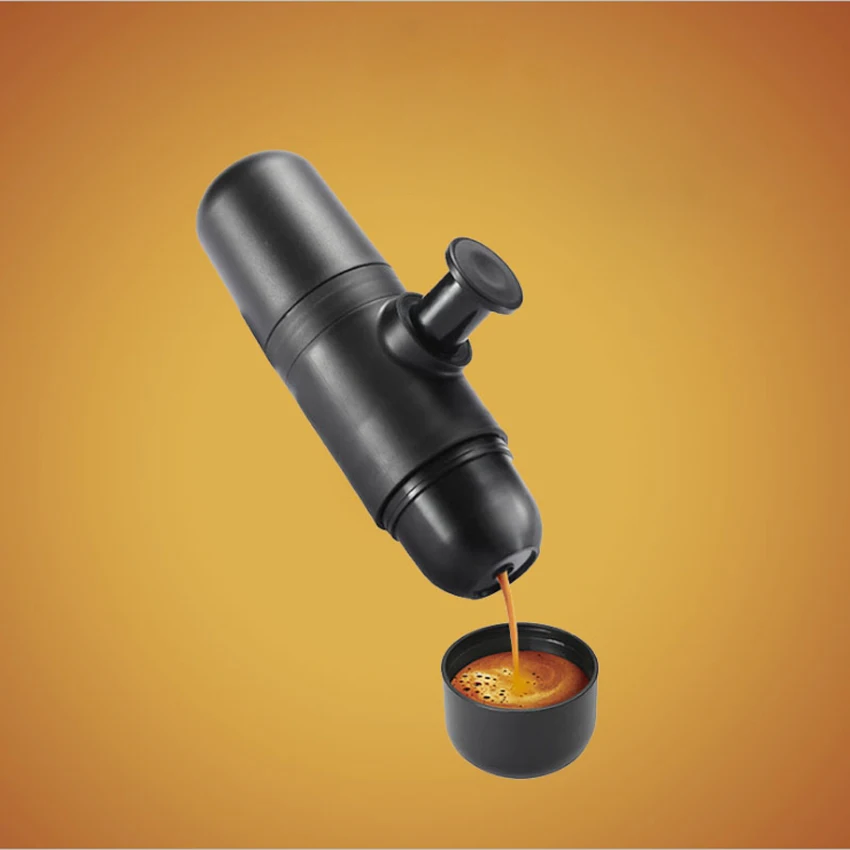 

Portable Compact Manual Espresso Maker Black Coffee Maker Hand Operated Coffee Machine Cappuccino For Home Free Shipping