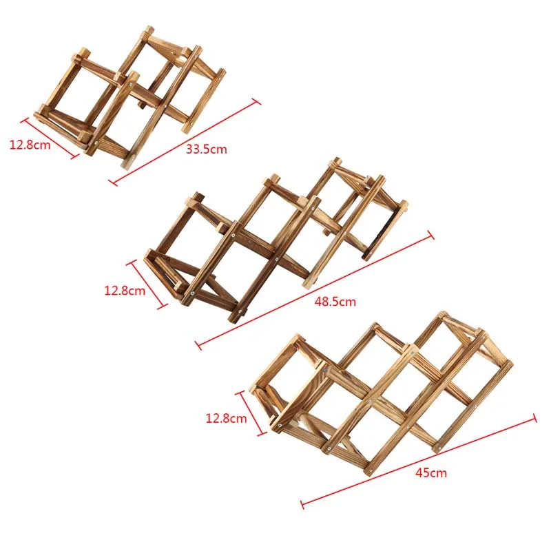 Деревянная для красного вина стойки пиво складной 3/6/10 держатель бутылки Кухня бар Дисплей Полка Органайзер Домашний декор для стола Одежда высшего качества