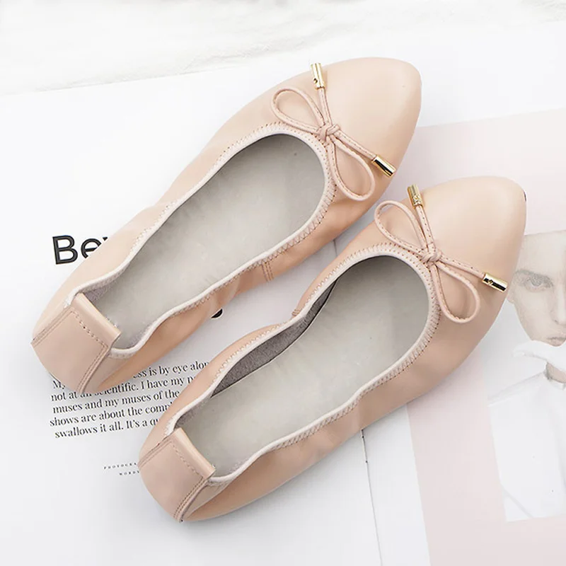 Korean Designer Lady Shoes Plus Size Ballerines Femme Chaussures Pointed Toe Slip On Loafers Shoes for Women Soft Ballerina Red (7)