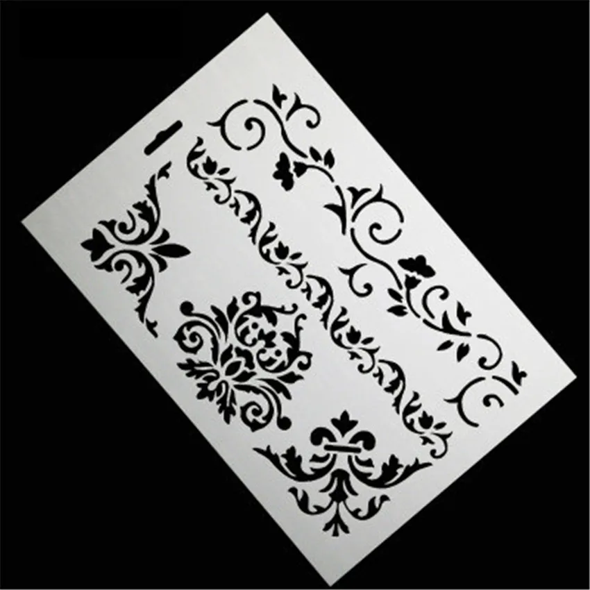 

Crown flower vine mold shield DIY cake scrapbook stencils hollow Embellishments printing lace ruler Valentine's Day