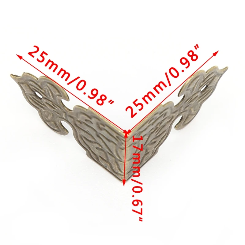 Декор продукты 12 xAntique бронза Угловые протекторы дерево случае ноги ногу углу протектор