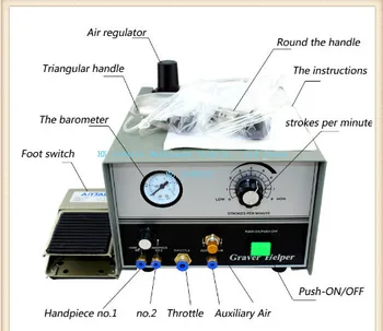 

110V hand engraving machine graver helper set with 2 handpieces,Graver Engraving Machine Jewelry Equipment Engraver Tool