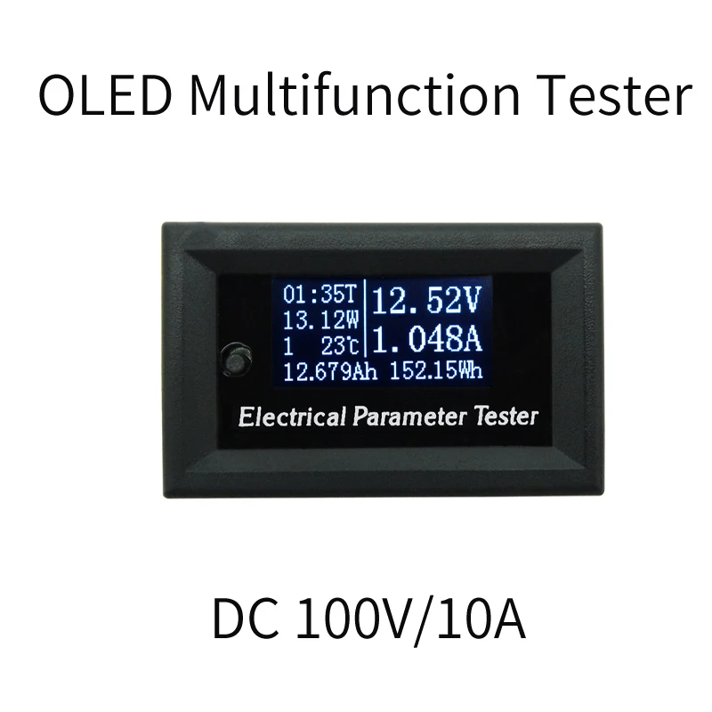 OLED 100 В в/10A DC Вольтметр дисплей Мониторы тестер токовые метры зарядное устройство Напряжение Амперметр батарея питание ёмкость обнаружения - изображение