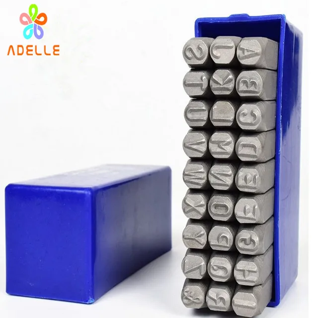 3 4mm steel metal letter punch set kit woking tool alphabet punch a letter stamp set