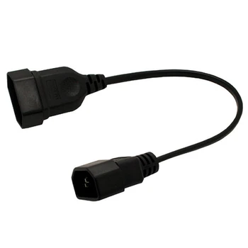 

IEC 320 C14 to European 2pin female Power Cable for UPS PDU device L-32CM Black