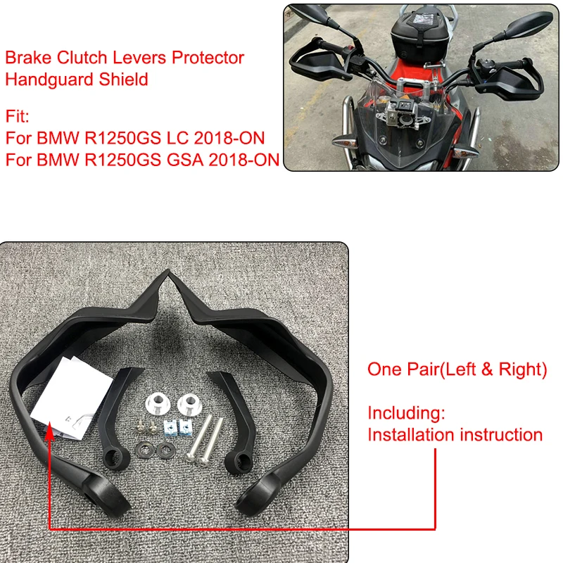 

R1250 GS LC GSA ABS Plastic Motorbike Hand Guards Brake Clutch Lever Protector Handguard Shield for BMW 2018 2019 R1250GS LC GSA