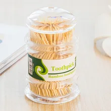 Пагода трубка Натуральный Бамбуковый отель зубочистка бытовой одноразовые двойные зубочистки около 250