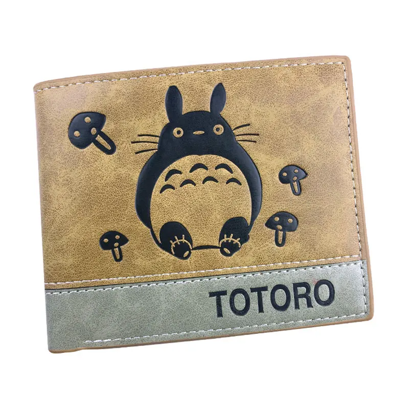 

Anime Japanese Cute Cartoon Totoro Wallets Leather Card Holder Purse with Embossing LOGO Gift for Youth Fashion Folded Wallet
