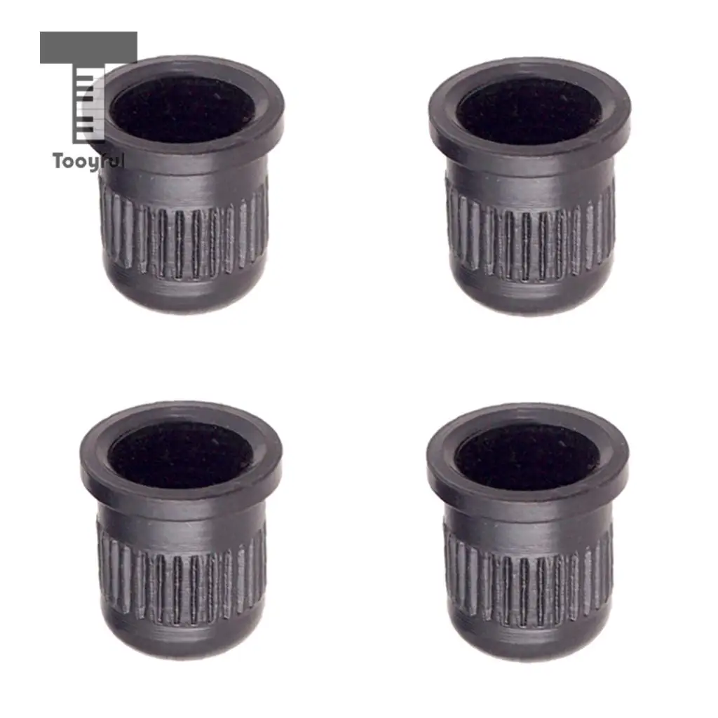 Tooyful 4 Pcs Electric Bass Guitar String Mounting Ferrules Bushing for Thru Body