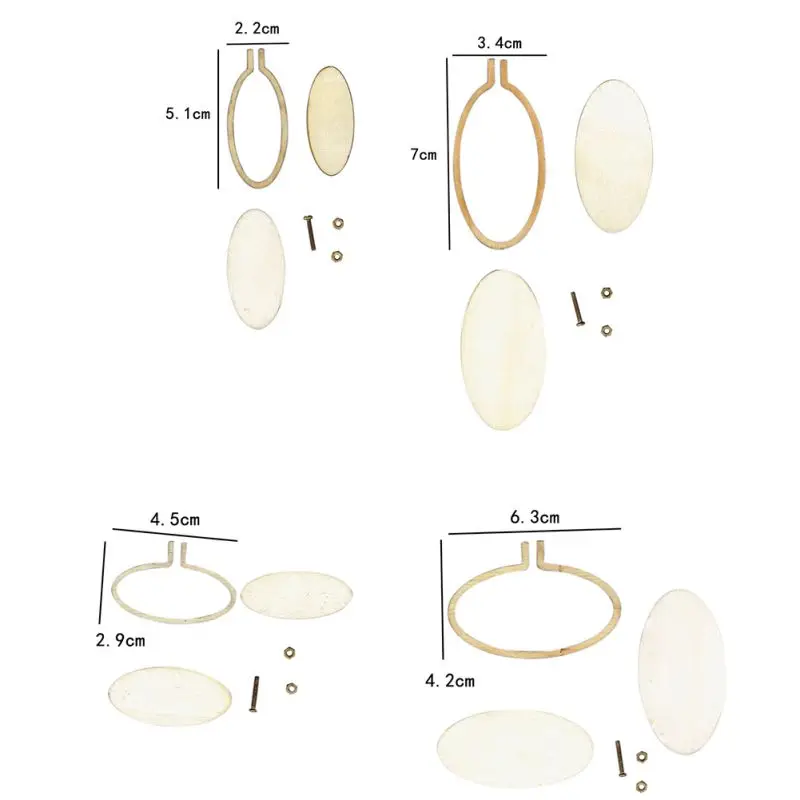 Мини-обруч для вышивки деревянная рамка для вышивки маленькая ручная строчка обруч крестик обрамление обруч деревянная серьга DIY подарок