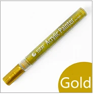Цветные водонепроницаемые маркеры с круглым носком, перманентные маркеры для рисования, ручки с граффити, офисные школьные канцелярские принадлежности 04313 - Цвет: Gold