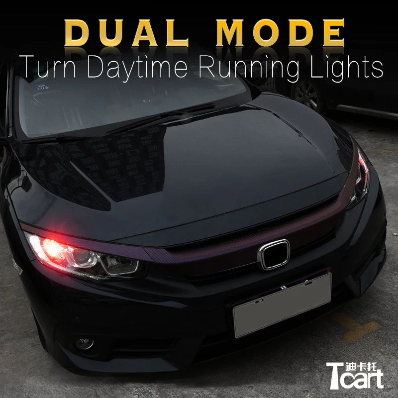 

Tcart LED DRL Daytime Running Light Turn Signal Light bulbs For Honda Civic 2011 2012 2015 2016 2018 2019 Accessories