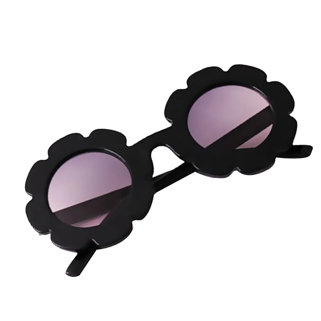Hot Sale Summer Cute Sun Flower Kids Children Baby Boy Girl Soft Plastic UV400 Classic Vintage Holiday Sunglasses Headwear Acc