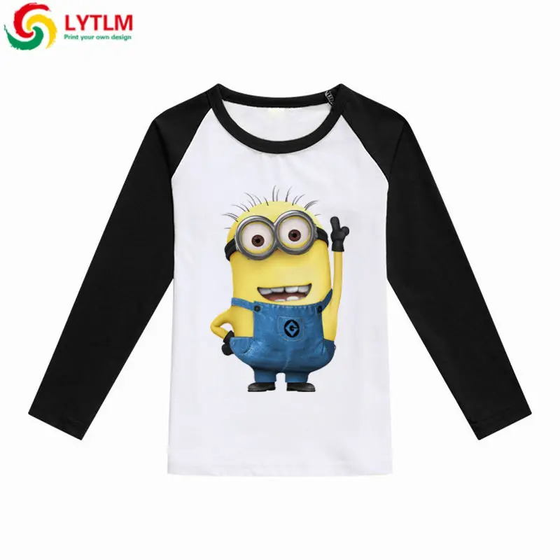 

LYTLM Baby Girl Tops 2019 Autumn Minion Tshirt Cartoon T-Shirts For Boys Korean Kid Clothes for Boys Baby Girls Tops Long Sleeve
