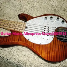 Тигр коричневый пламя 5 электрическая басовая гитара кленовый гриф Новое поступление гитары