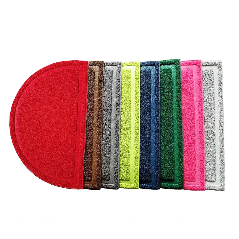 

Pet Mat PVC Mat Factory Direct Environmental Protection Tasteless Waterproof Anti-skid Semicircle Plastic Cat Sand Mat