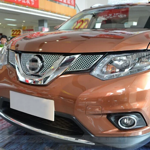 

Luhuezu Stainless Steel Bumper Grille Front Grille Trims For Nissan X-trail Rogue 2015 2016 2017 Accessories