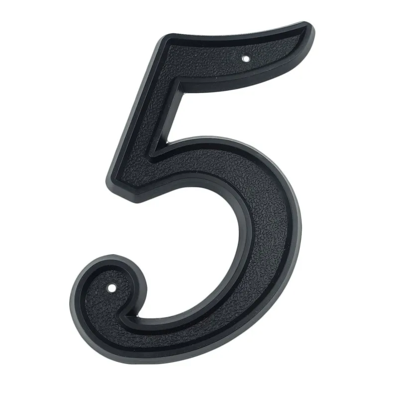 

Big House Number 139mm Height Door Address Number Digits ABS Plastic Black House Door Address Sign 5-1/2 inch. #5