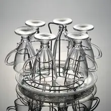 Креативная утолщенная стеклянная термостойкая стеклянная чашка чайная чашка кофейная кружка с держателем Бессвинцовая прозрачная Хрустальная стеклянная чашка