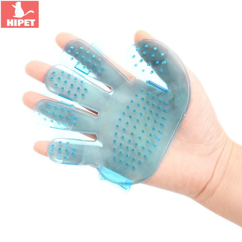 

HIPET Soft Brush Glove For Dog Cat Rubber Adjustiable Bathing Brush Grooming Supplies For Pet Glove Cleaning Massage