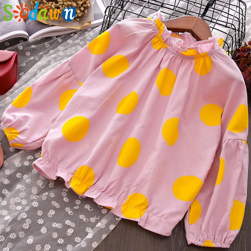 

Sodawn Autumn Baby Girl Clothes 2019 Kids Long Sleeve Dot Clothes Tops Round Neck Toddler Children Clothing Cute T-Shirts