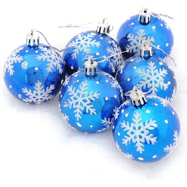 6pcsset christmas tree snowflake ball diameter 6cm christmas balls hanging baubles xmas party ornament - Christmas Ball Decorations 6pcsset christmas tree snowflake ball diameter 6cm christmas balls hanging baubles xmas party ornament - Christmas Ball Decorations