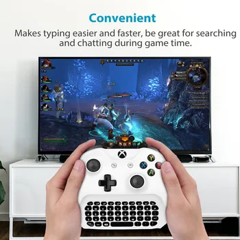 

47 Keys Wireless 2.4G Mini Keyboard Gaming Chatpad Message Gamepad Print Keyboard For Microsoft XBOX ONE Slim Controller Video