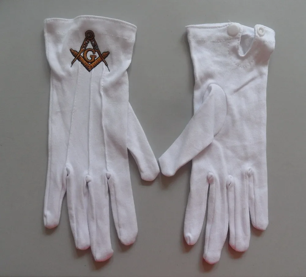 Горячая Распродажа высококачественные масонские перчатки Mason Freedom индивидуальные вышитые перчатки N5