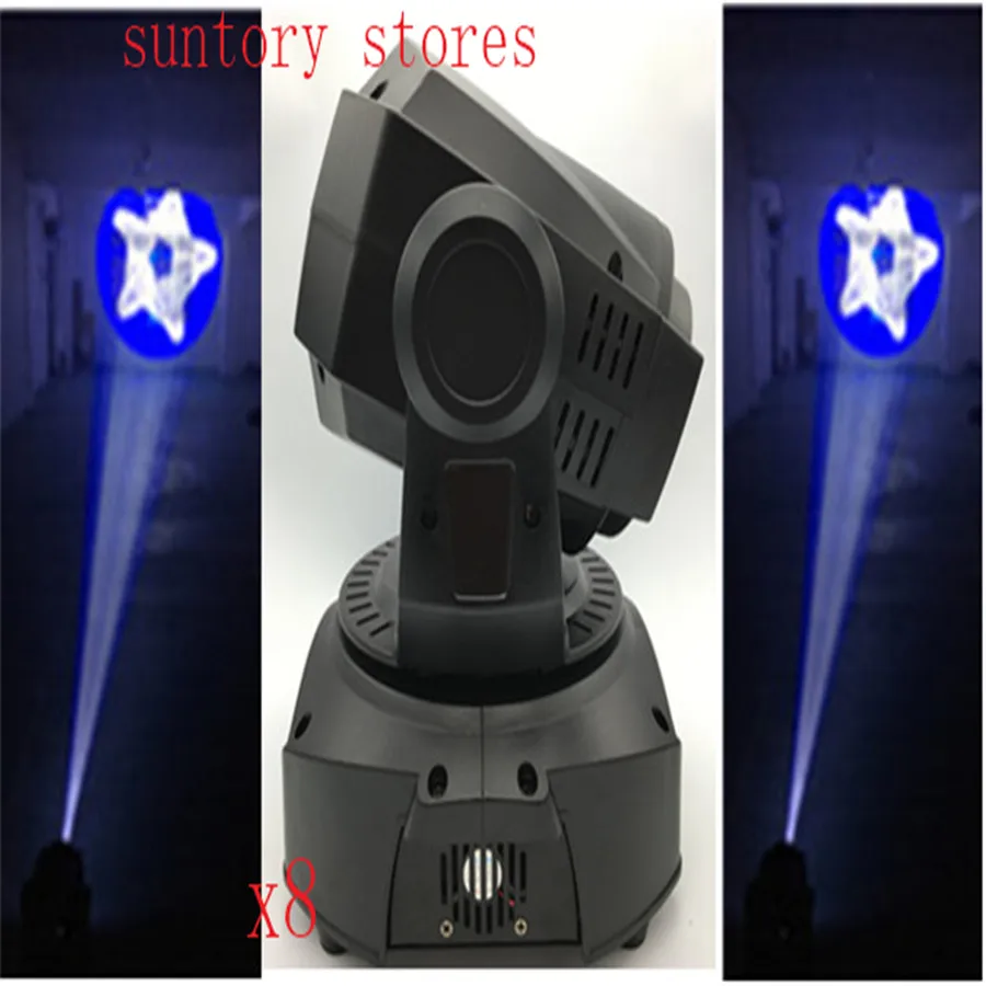 (8pieces/lot) 2016 hot moving head led dmx 512 stage for christmas disco night light | Освещение