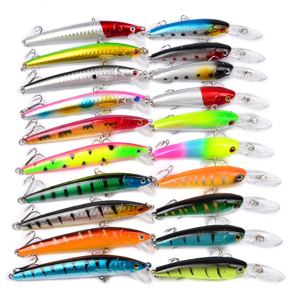 Drop shipping 20pcs Minnow Lure kits Fishing Lures Hard Bait Minnow g