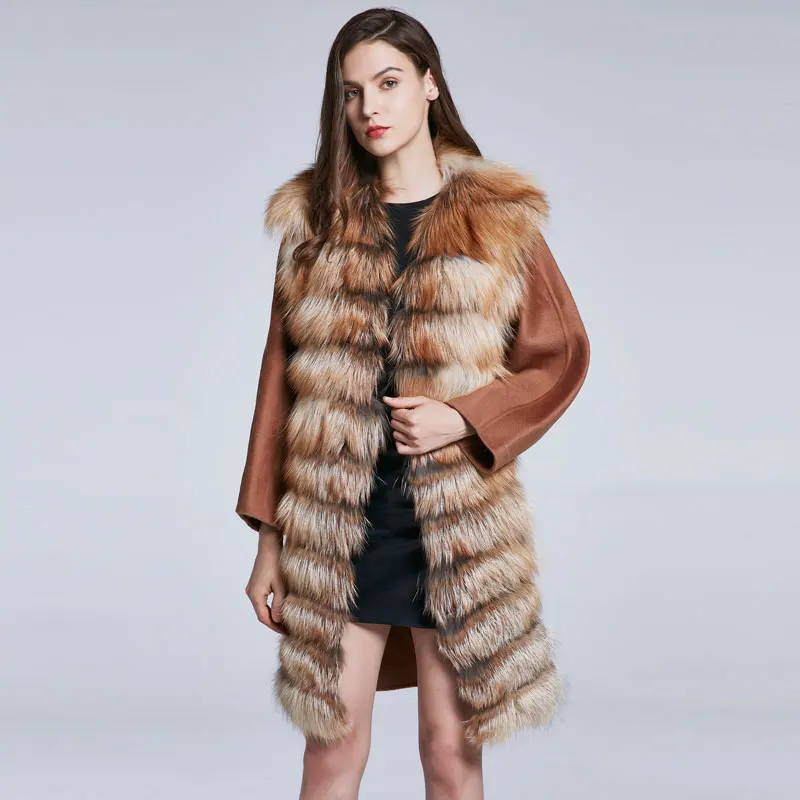 JKP Women's Autumn and Winter Jackets Real Fox Fur Coats Natural Fur Jacket High Quality Tops Urban Fashion Design 2022 New