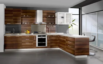 

Wood veener composite solid wood kitchen cabinet K018