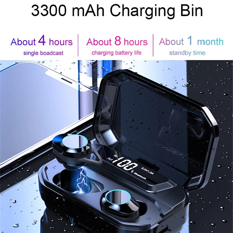 G02 TWS Bluetooth беспроводные наушники водонепроницаемые стерео гарнитура сенсорное