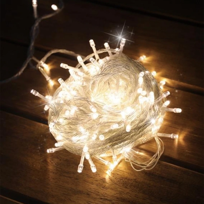 Günstige Led String Guirlande Kerstboom Fee Licht Weihnachten Lichter Outdoor Waterdicht Home Garten Party Outdoor Vakantie Decoratie