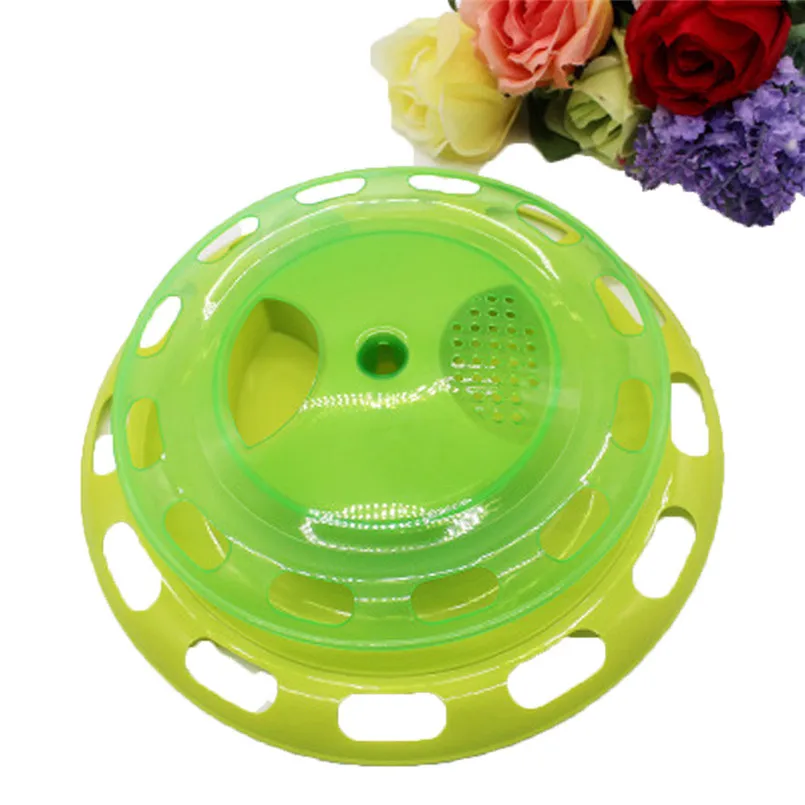 Toys For Cats Toy Ball Bell And Chase Toy For Cats Detachable Amusement Plate Rotating Disc Katten Speelgoed Jouet Chat 40MY23
