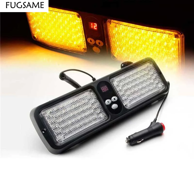 FUGSAME Car Led Sun Visors Shield Burst Flashing Lingts Strobe Lamp 5W