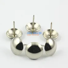 100 штук 19x20 мм серебряные гвозди для обивки ногтей