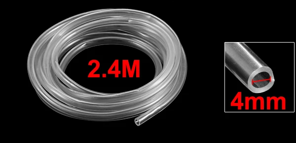 Polyurethane PU Air Hose Pipe Tube Clear 6mm x 4mm Dia 8Ft Length