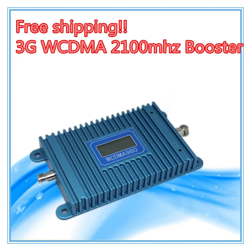 

LCD Display !!! W-CDMA 980 Signal Booster WCDMA 3G Signal Amplifier 3G Mobile Phone 2100Mhz Signal Repeater + 12V Power Adapter