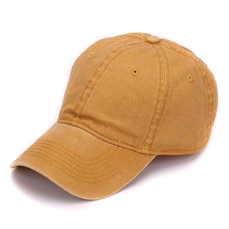 HATLANDER, одноцветная, окрашенная, с песком, мытая,, мягкая хлопковая кепка, без рисунка, бейсболки для папы, без вышивки, Мужская кепка, шапка для мужчин и женщин - Цвет: yellow