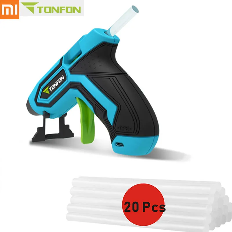 

Original XIAOMI Tonfon 3.6V Cordless Hot Glue Guns USB Rechargeable Melt Glue Guns Kits 10pcs Glue Sticks Safe Handwork Tool