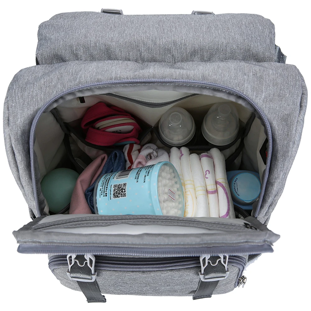 Mamá maternidad bebé pañales bolsas mochila usb impermeable enfermera cambiar pañales bolsa para la