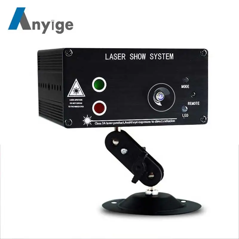 

ANYIGE 3 Lens RG Laser Light 3W Blue LED Projector Stage Light 48 Patterns Stage Lighting Effect Mini RGB DJ Laser Projector