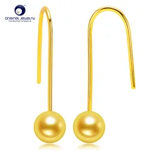 [YS] 5-6 мм AAA Качество японский морской жемчуг akoya висячие серьги с простым дизайном серьги