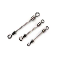 Minfishing 200 шт. металлическая свинцовая оболочка трубка рыболовный шарнир с открытым соединитель крюка Поворотный фиксатор рыболовные аксессуары