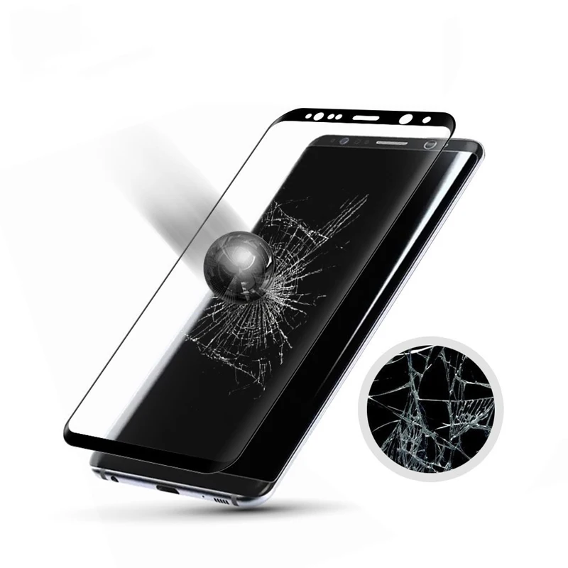 S8 glas для Samsung Galaxy 8 plus чехлы 9 H 3D полноэкранная защита закаленное стекло + чехол с