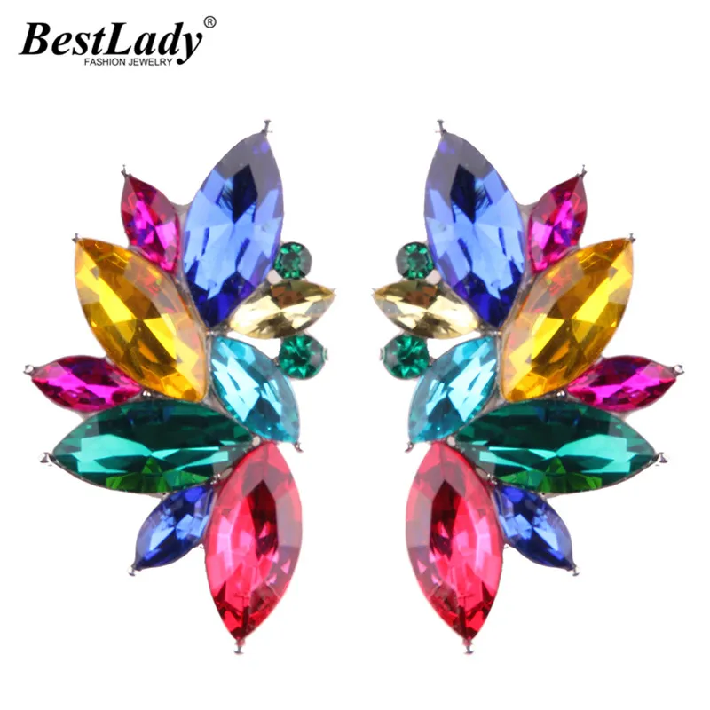 

Best lady New Bohemian Fashion Women Statement Stud Earrings Wholesale Multicolored Trendy Hot Cheap Boho Earrings Wholesale
