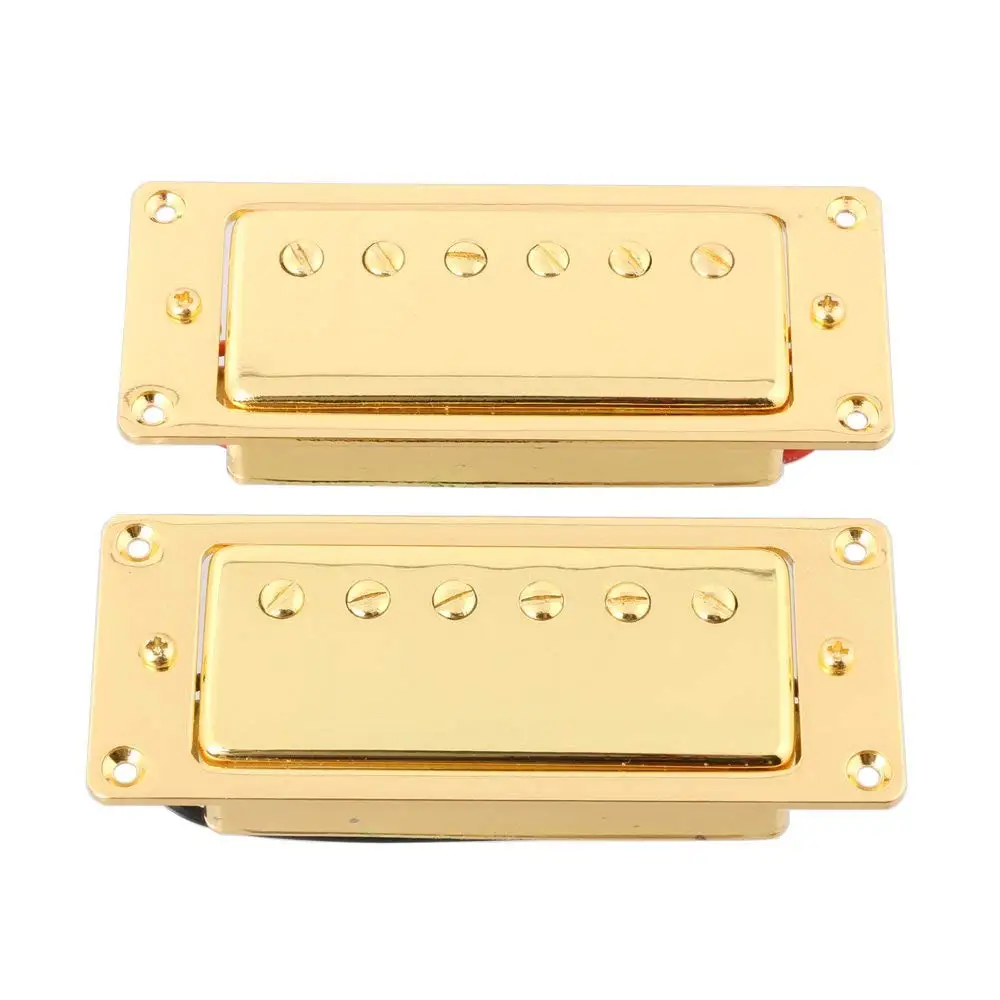

Gold Sealed Mini Humbucker Pickup Set Bridge and Neck Pickup For Guitar Parts