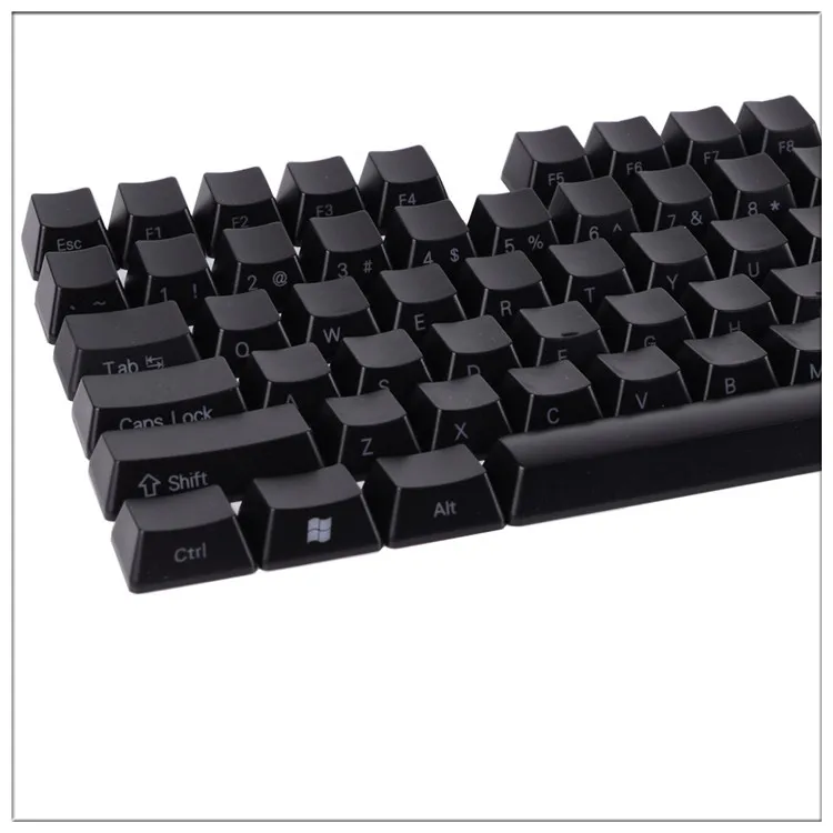 Набор брелоков с передней/боковой печатью, с подсветкой, Cherry MX, брелоки с брелоком, съемник для бескорпусной механической игровой клавиатуры 87/104, черный цвет